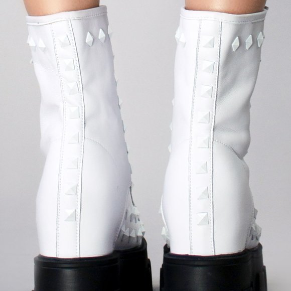 Anthony Wang X WTF Master Kush Angels Mercy White Platform Boots - Picture 5 of 6